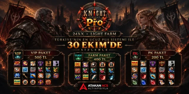 VIP 500 TL, Farm 400 TL, PK 200 TL paketleri, büyütmek için tıkla